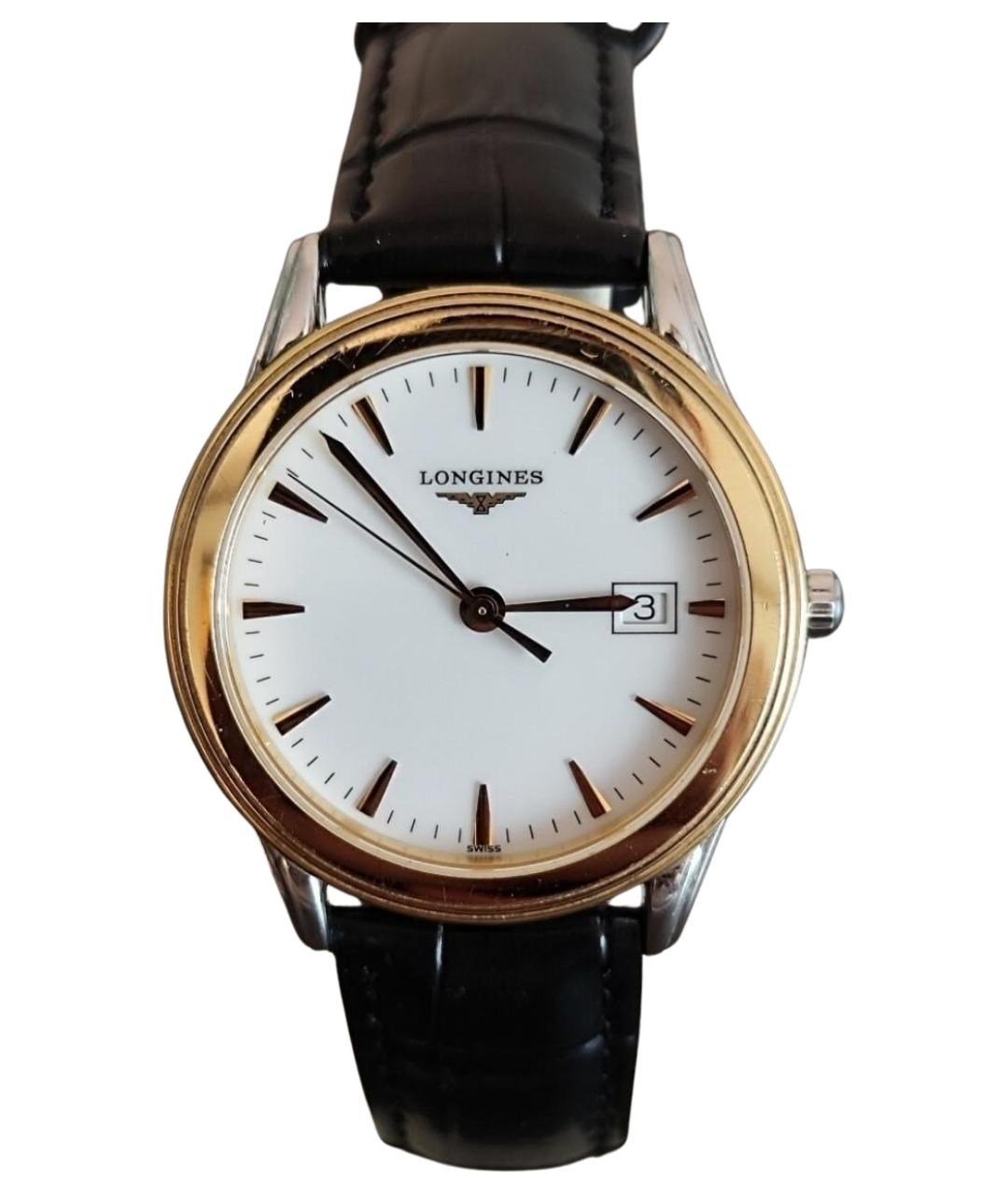 LONGINES Золотые стальные часы, фото 1