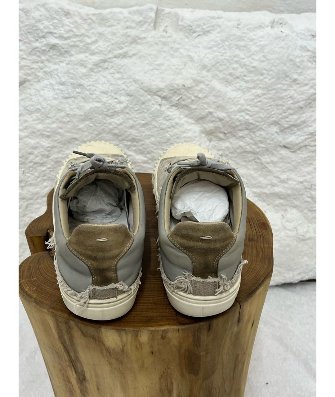 MAISON MARGIELA Серые низкие кроссовки / кеды, фото 4