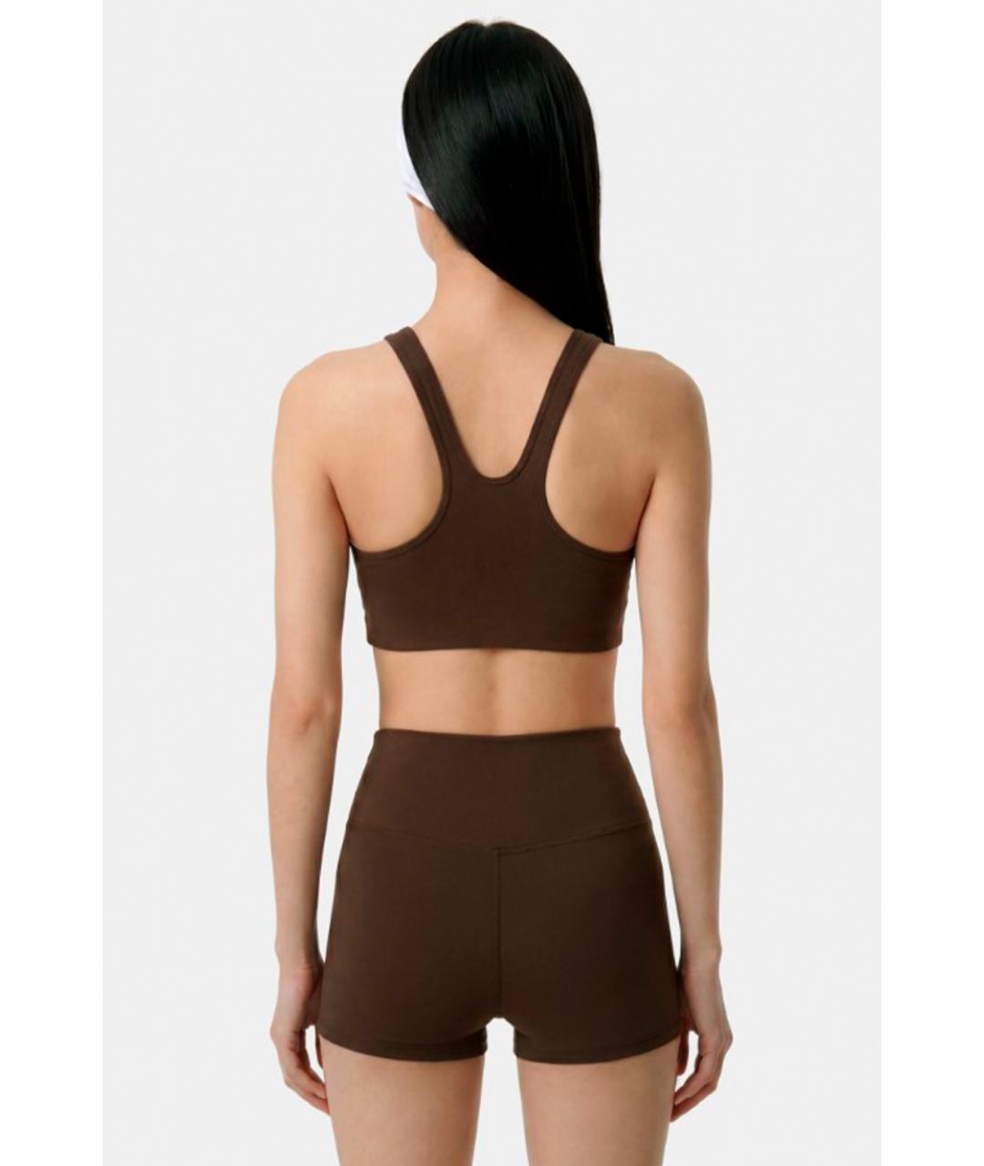 SPORTY AND RICH Коричневая вискозная майка, фото 3