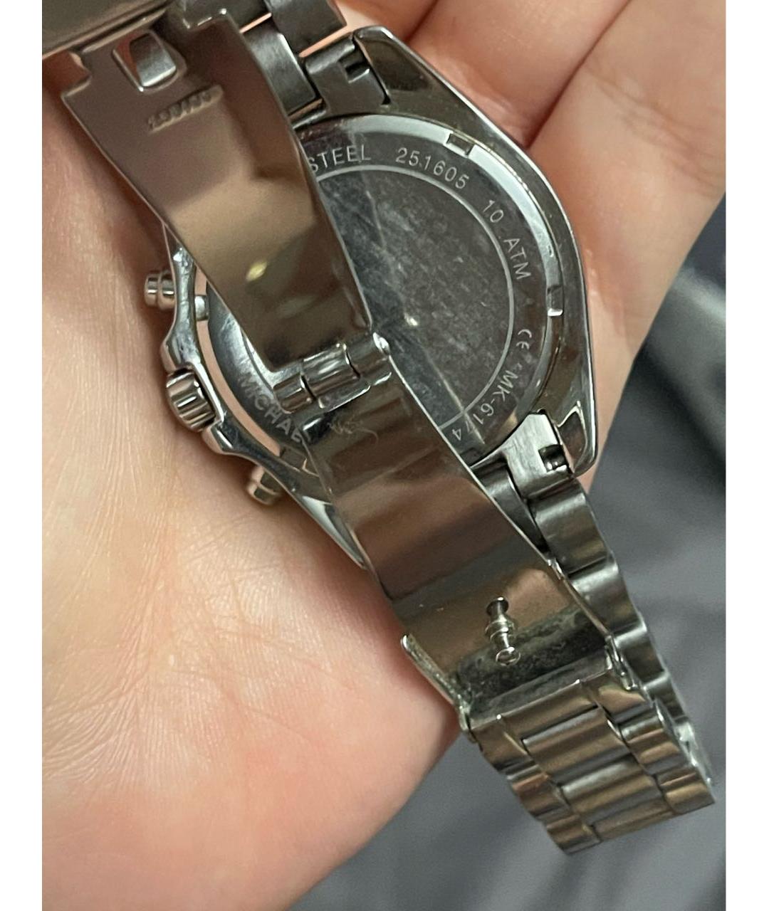 MICHAEL KORS Серебряные стеклянные часы, фото 2