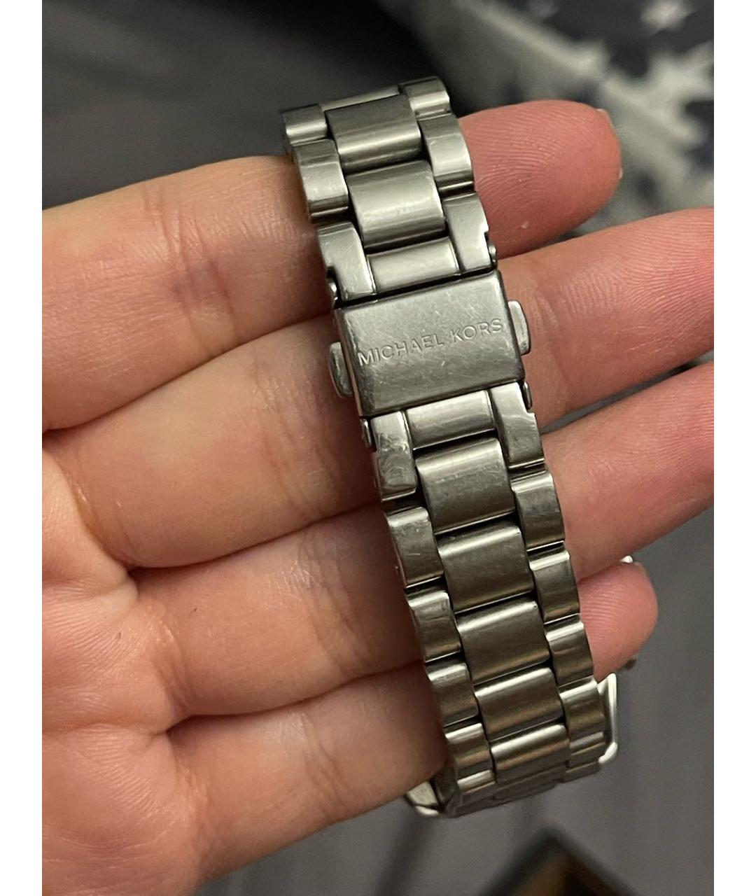 MICHAEL KORS Серебряные стеклянные часы, фото 3