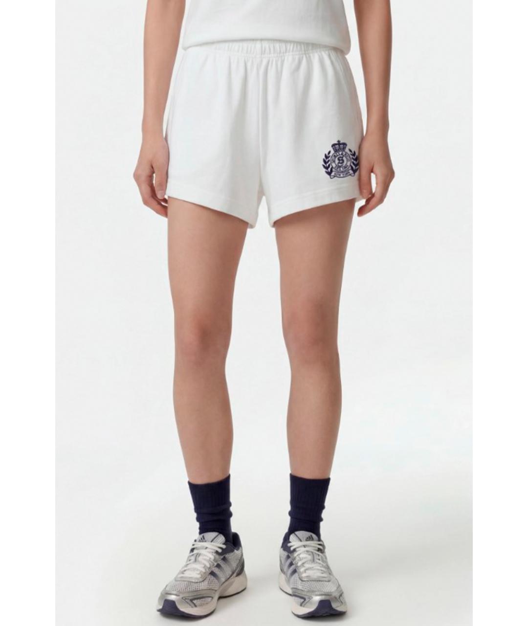 SPORTY AND RICH Белые хлопковые шорты, фото 2