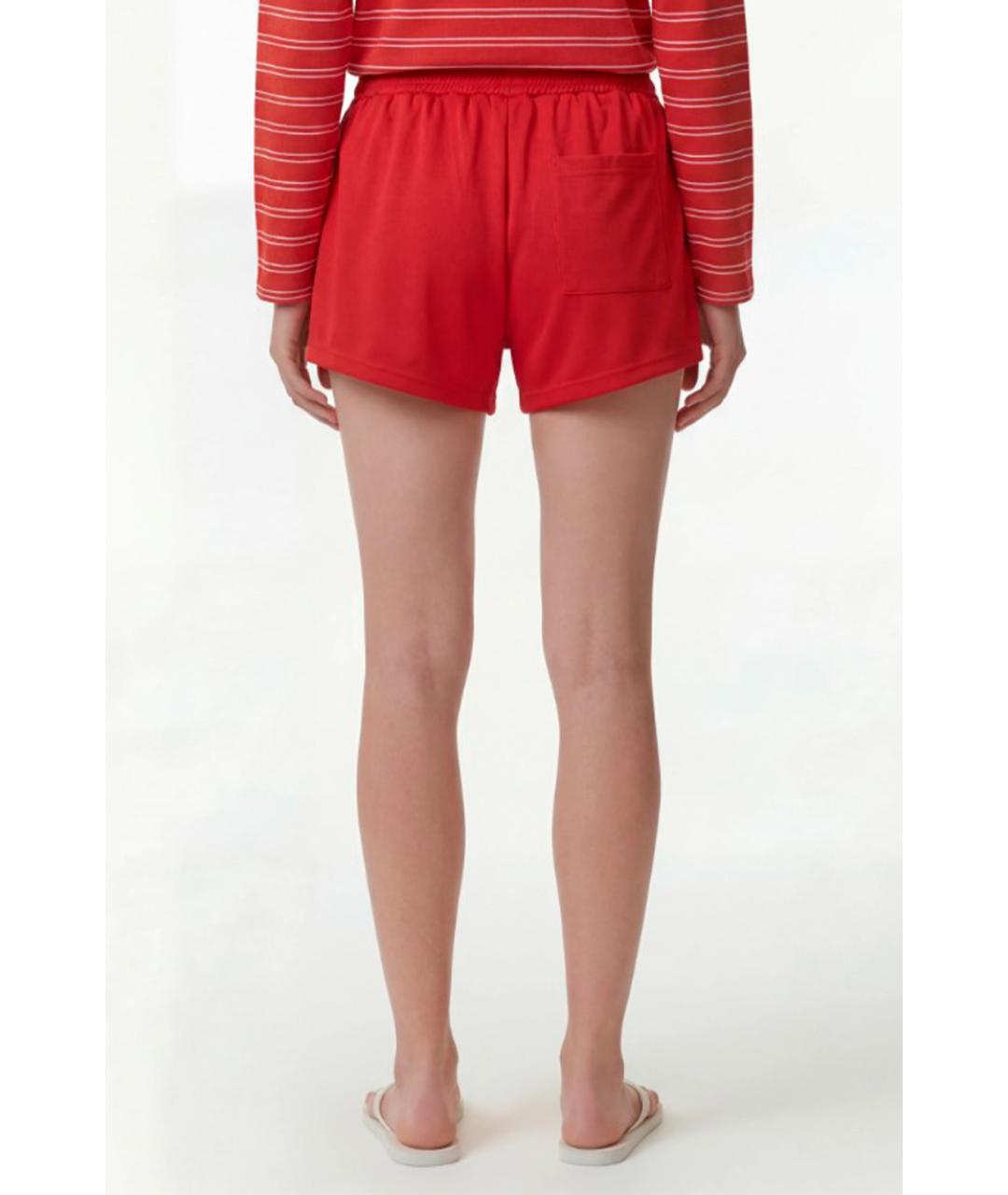 SPORTY AND RICH Красные хлопковые шорты, фото 3