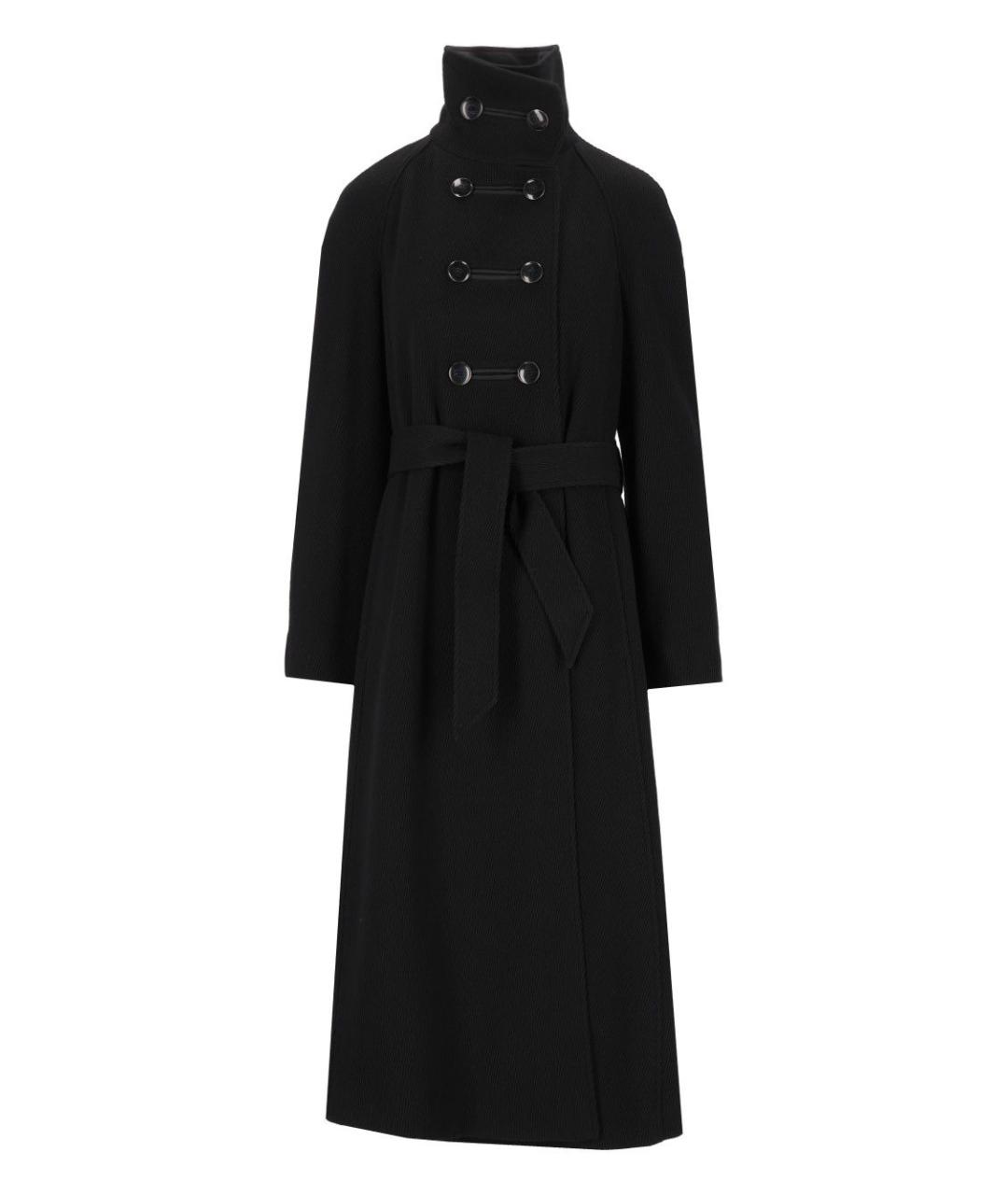 EMPORIO ARMANI Черное полиэстеровое пальто, фото 1