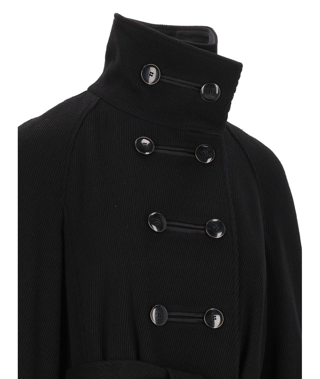 EMPORIO ARMANI Черное полиэстеровое пальто, фото 4