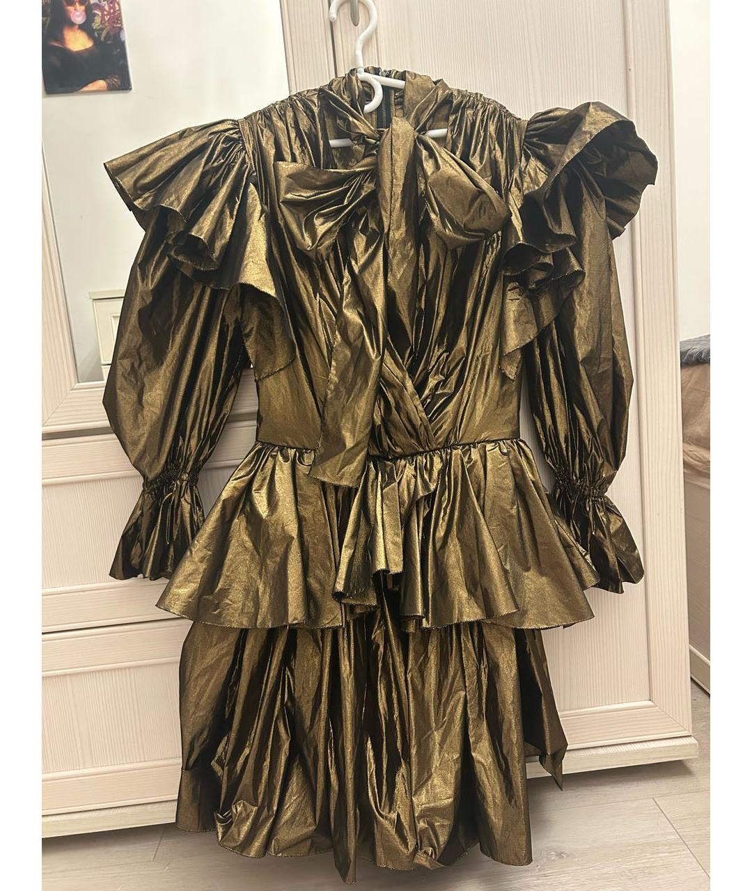 DOLCE&GABBANA Золотое вечернее платье, фото 5