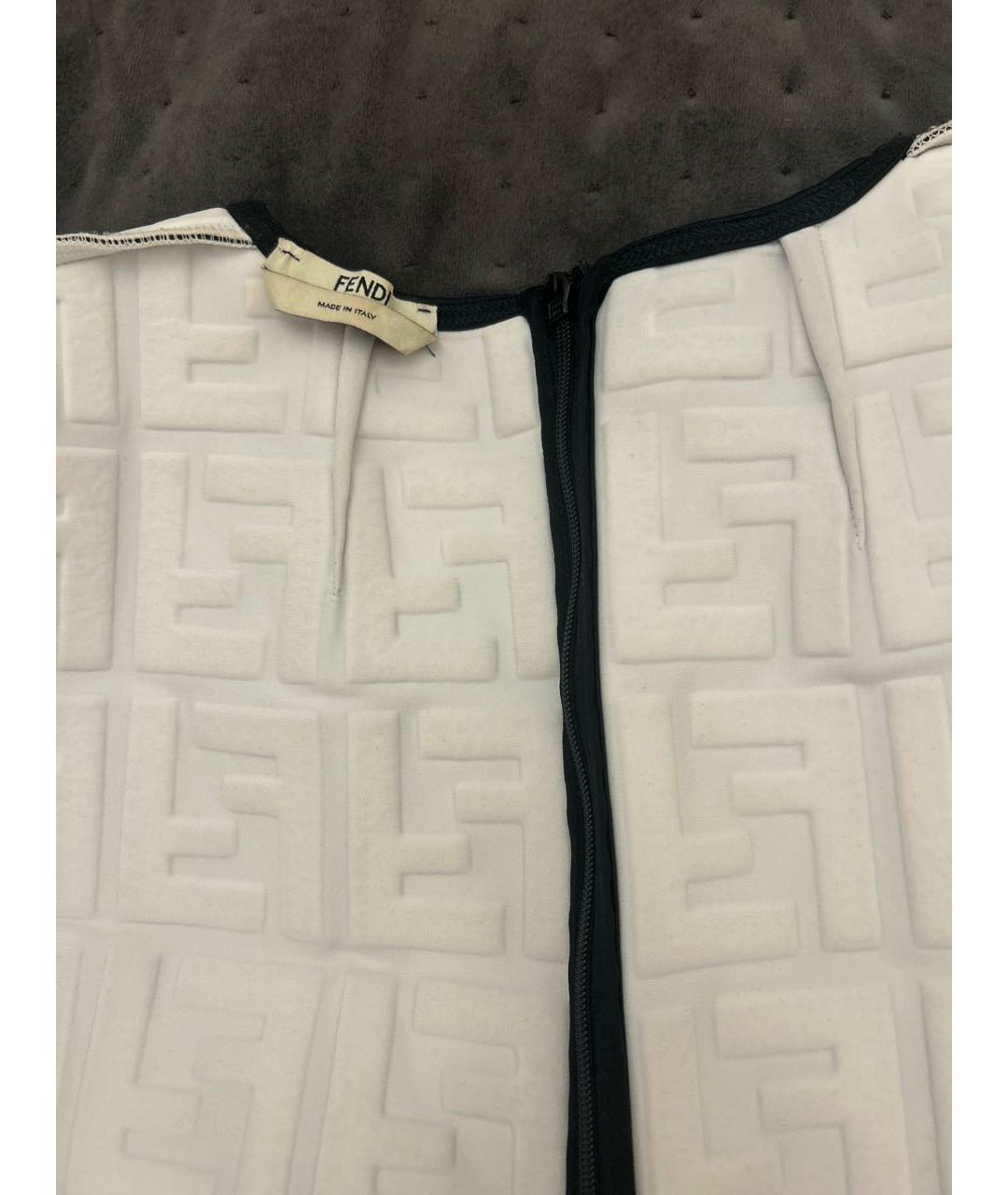 FENDI Белое хлопковое повседневное платье, фото 3