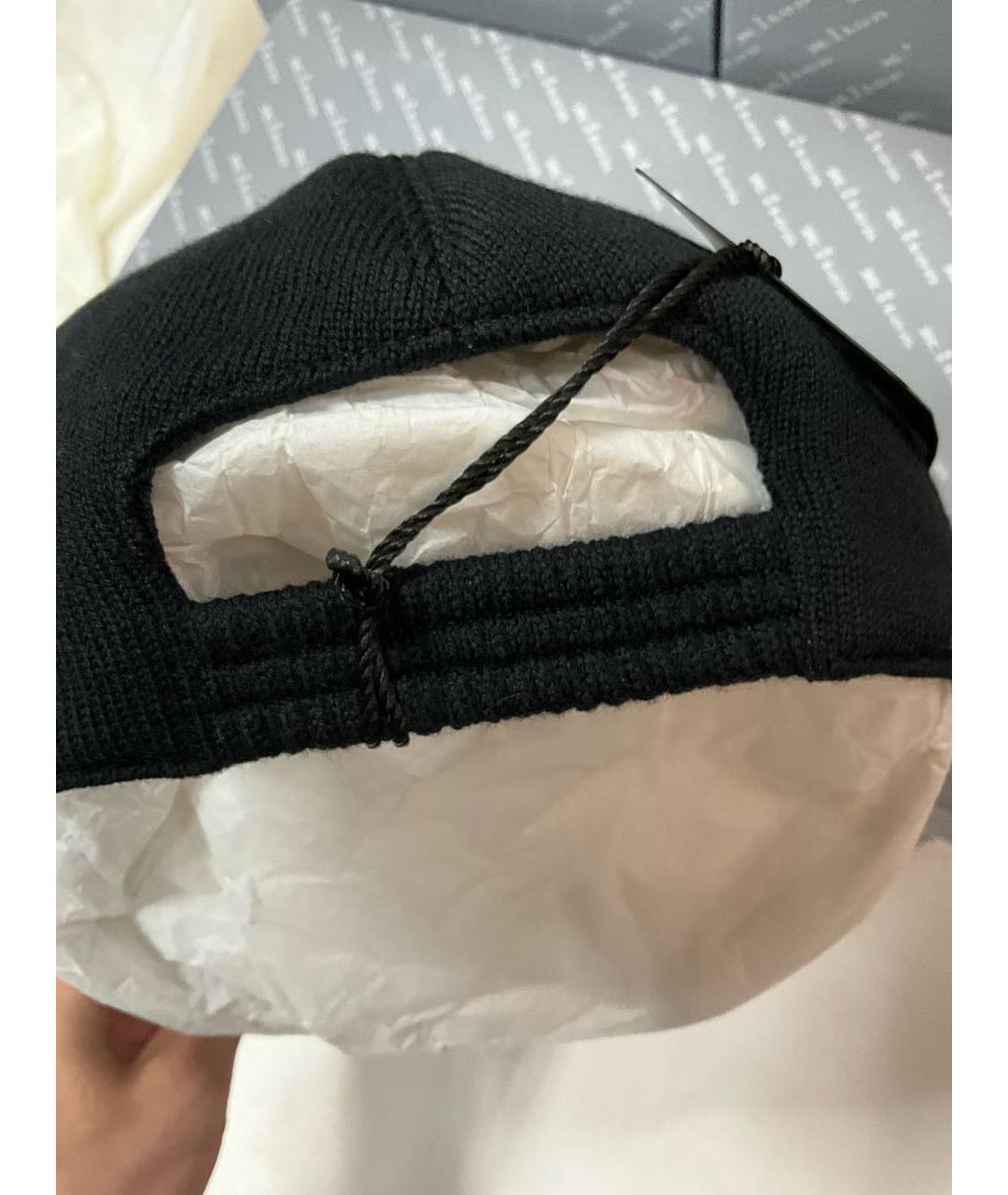 KITON Черная шерстяная кепка/бейсболка, фото 5