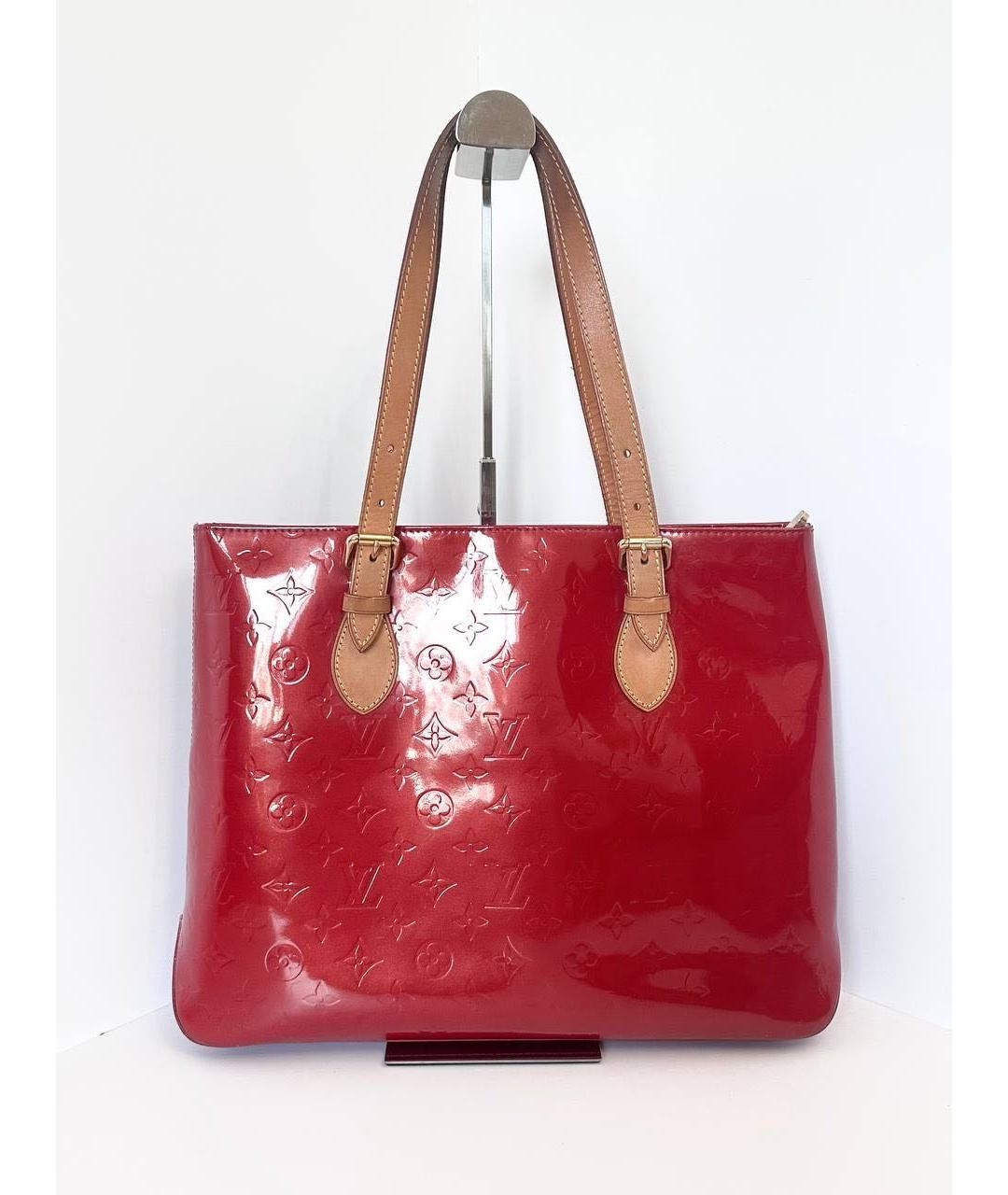 LOUIS VUITTON Красная сумка с короткими ручками из лакированной кожи, фото 8