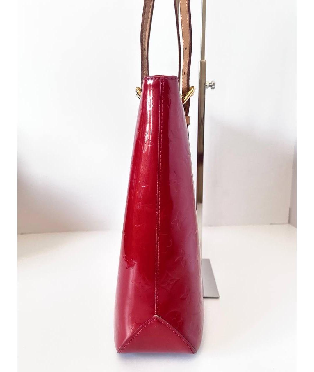 LOUIS VUITTON Красная сумка с короткими ручками из лакированной кожи, фото 5