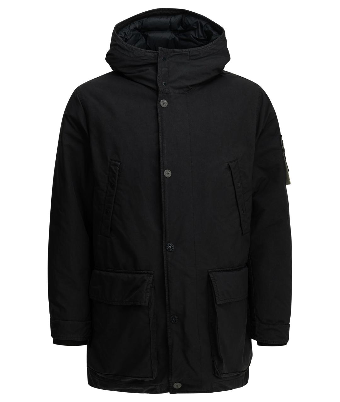 STONE ISLAND Темно-синяя полиэстеровая парка, фото 1