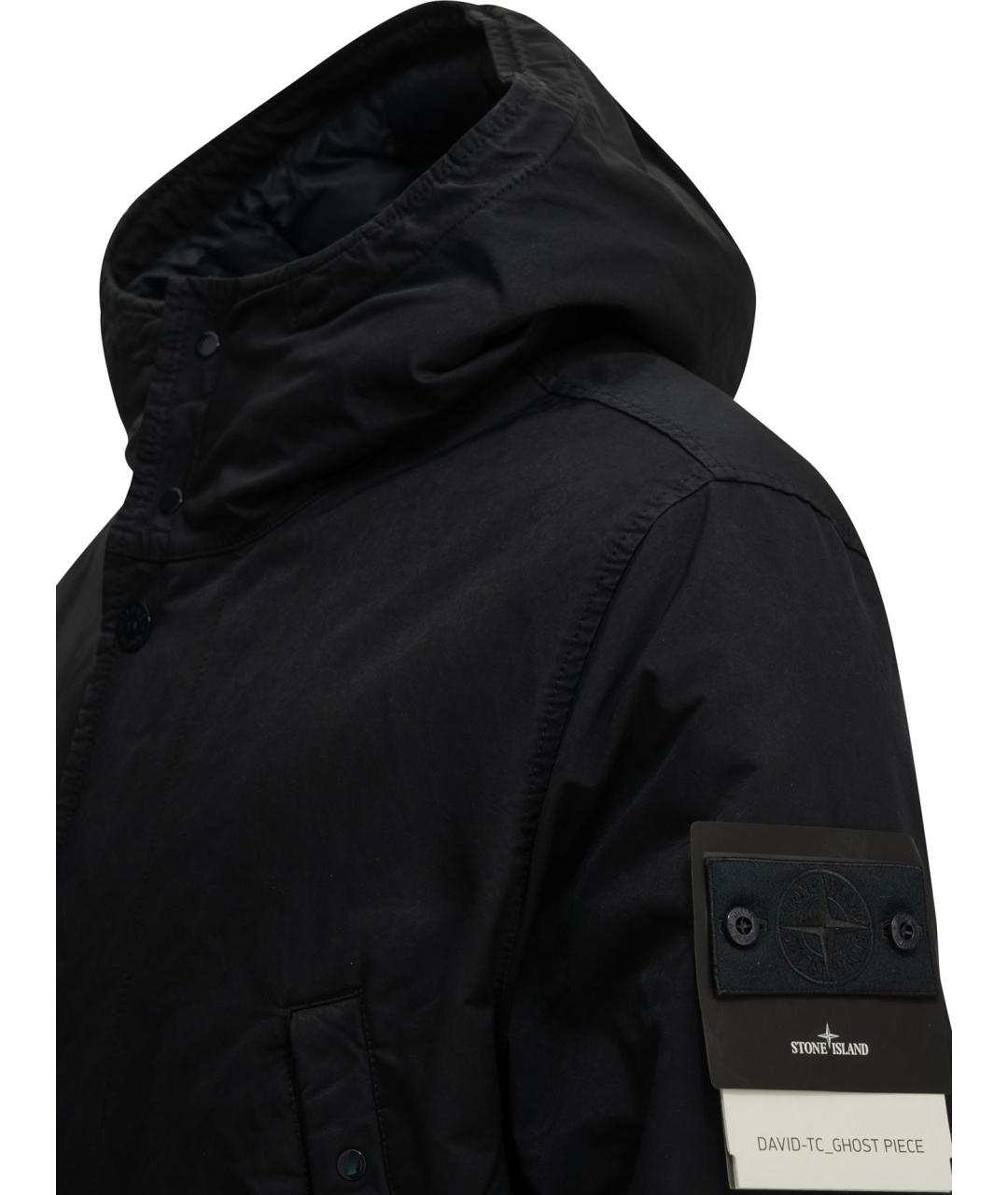 STONE ISLAND Темно-синяя полиэстеровая парка, фото 3