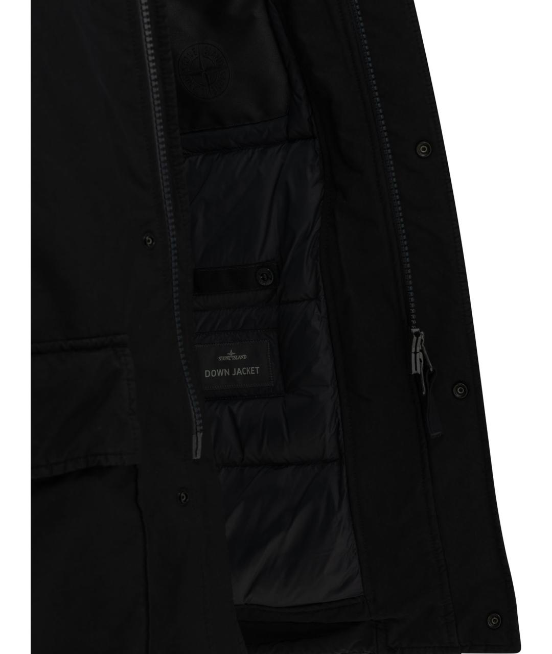 STONE ISLAND Темно-синяя полиэстеровая парка, фото 4