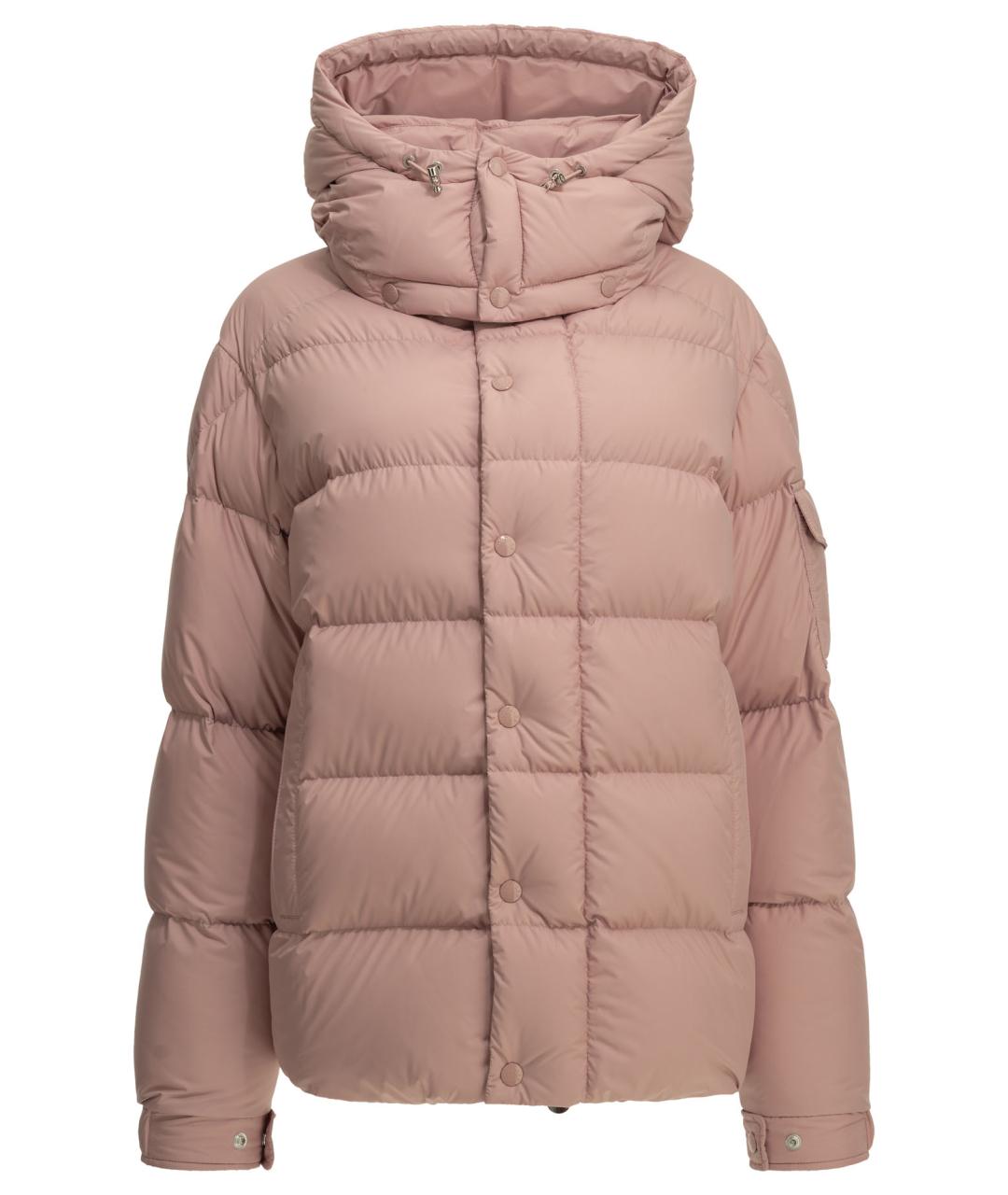 MONCLER Розовый полиэстеровый пуховик, фото 1