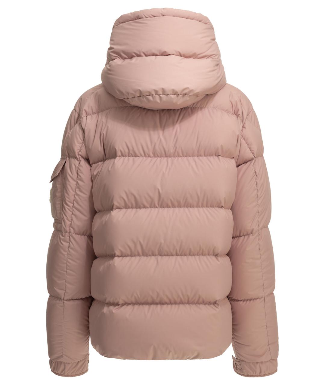 MONCLER Розовый полиэстеровый пуховик, фото 2