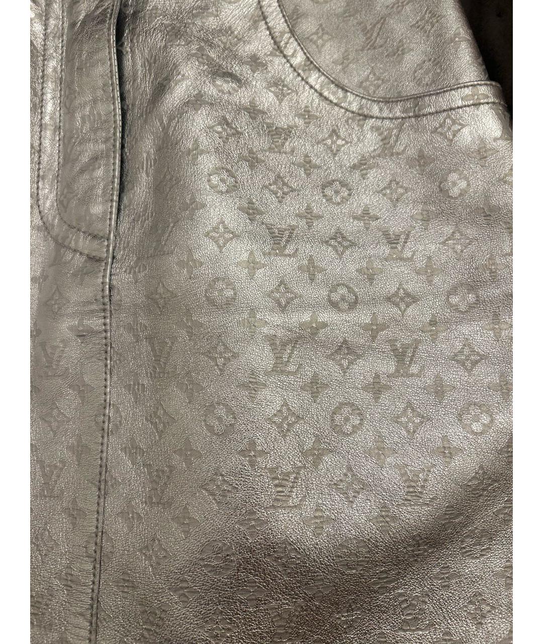 LOUIS VUITTON Серебряная юбка мини, фото 4