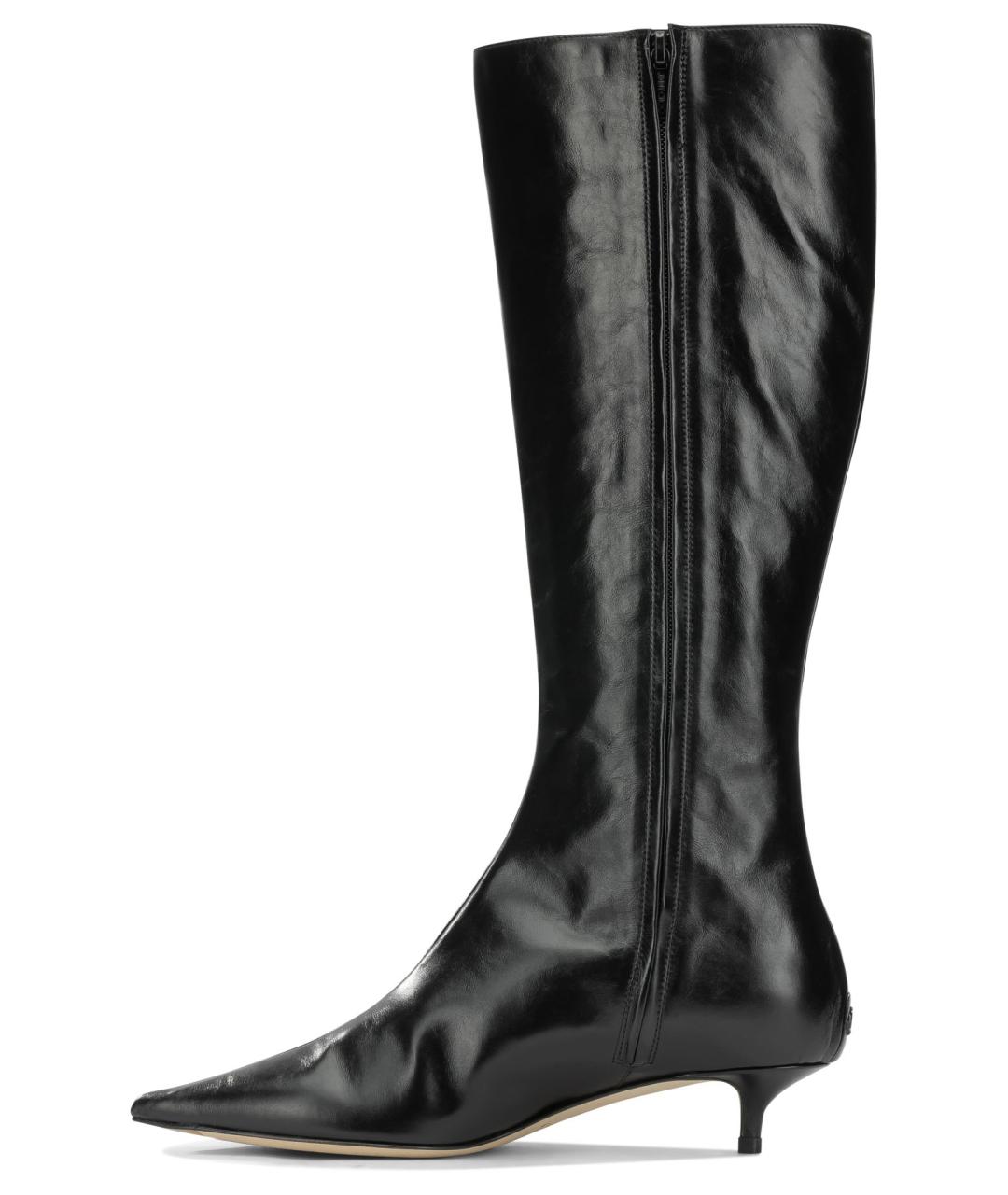 JIMMY CHOO Черные кожаные сапоги, фото 3
