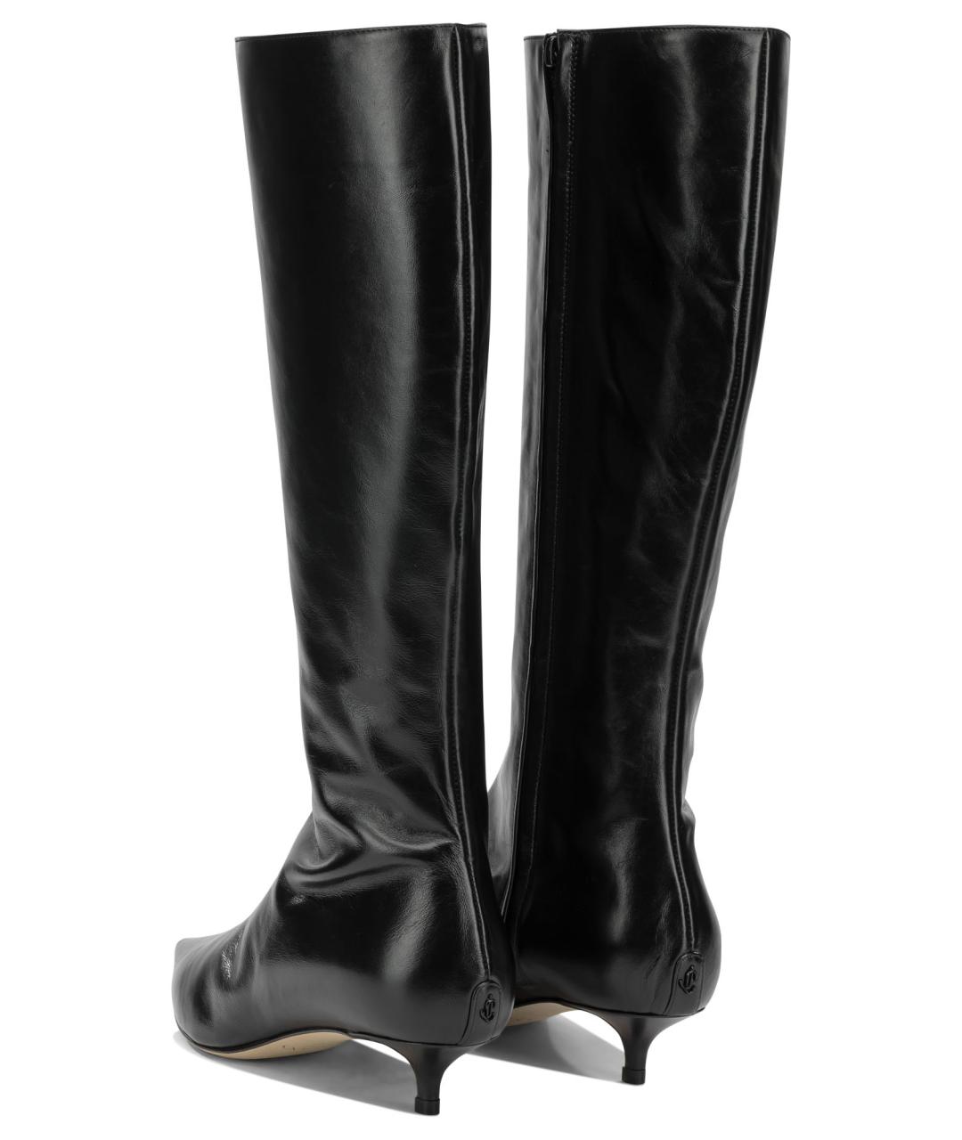 JIMMY CHOO Черные кожаные сапоги, фото 4