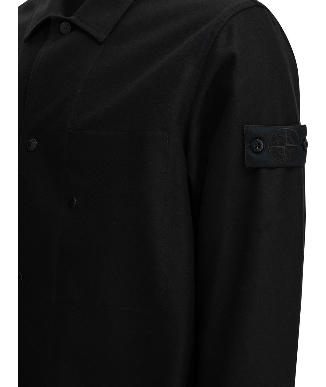 STONE ISLAND Темно-синяя шерстяная куртка, фото 4