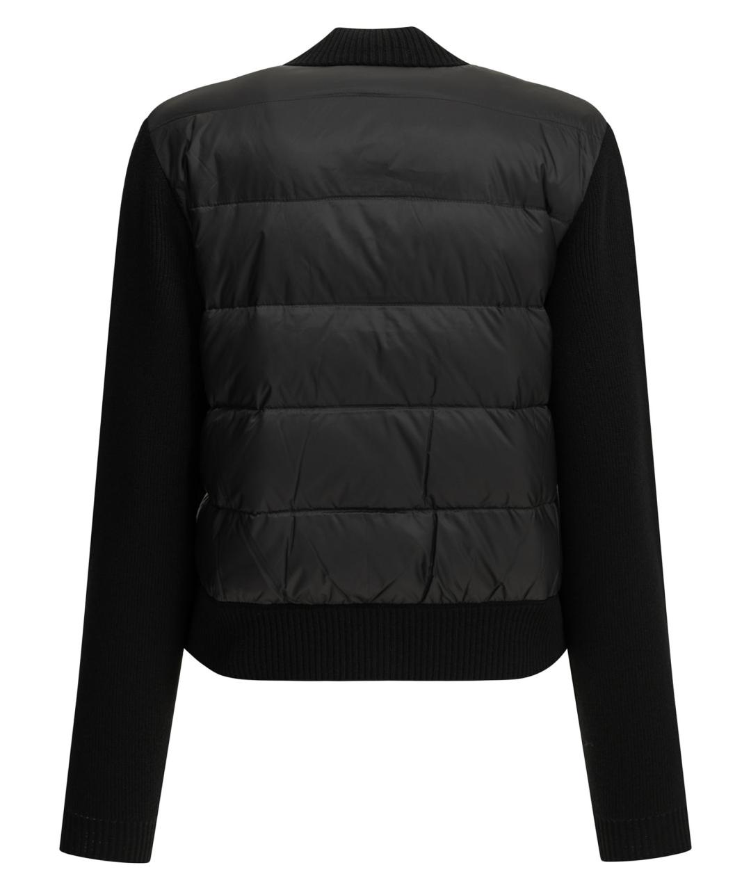 MONCLER Черный шерстяной кардиган, фото 2