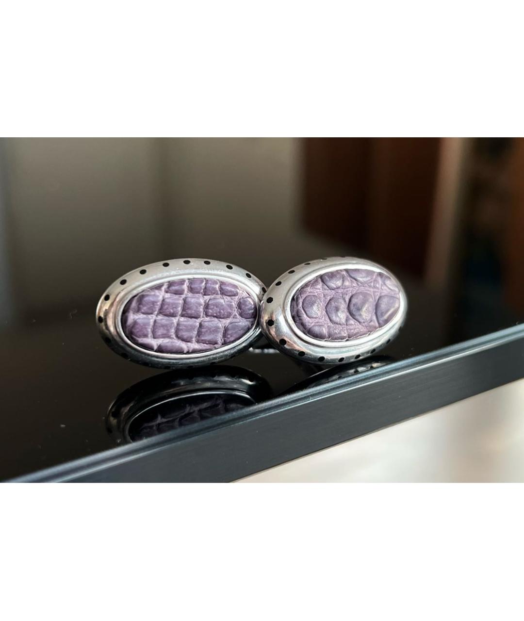 STEFANO RICCI Фиолетовые серебряные запонки, фото 2
