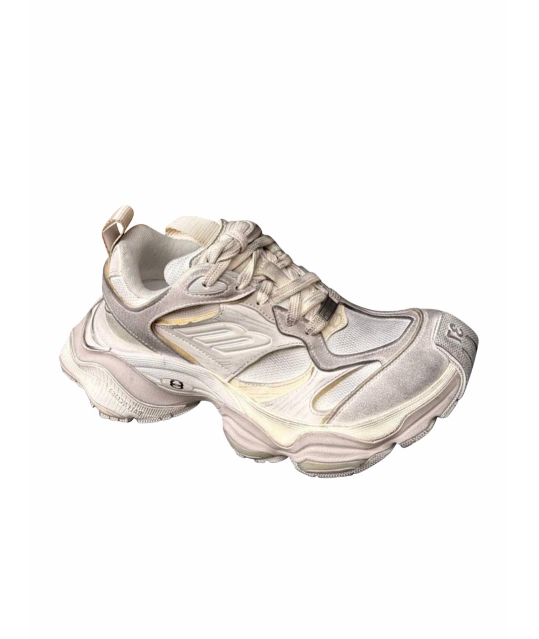 BALENCIAGA Серые кожаные кроссовки, фото 1