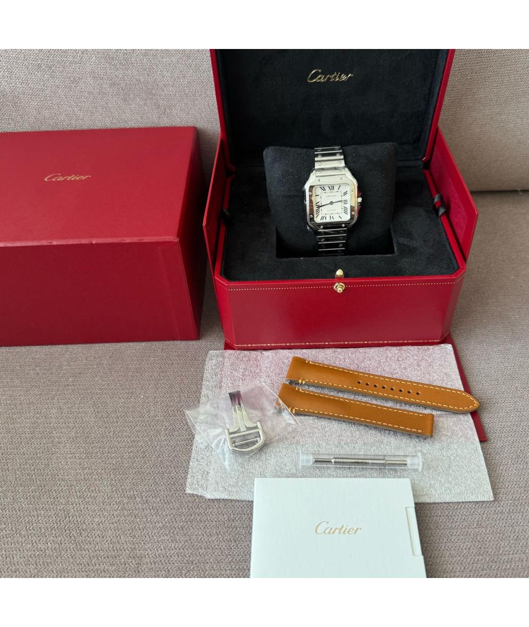 CARTIER Серебряные часы, фото 6