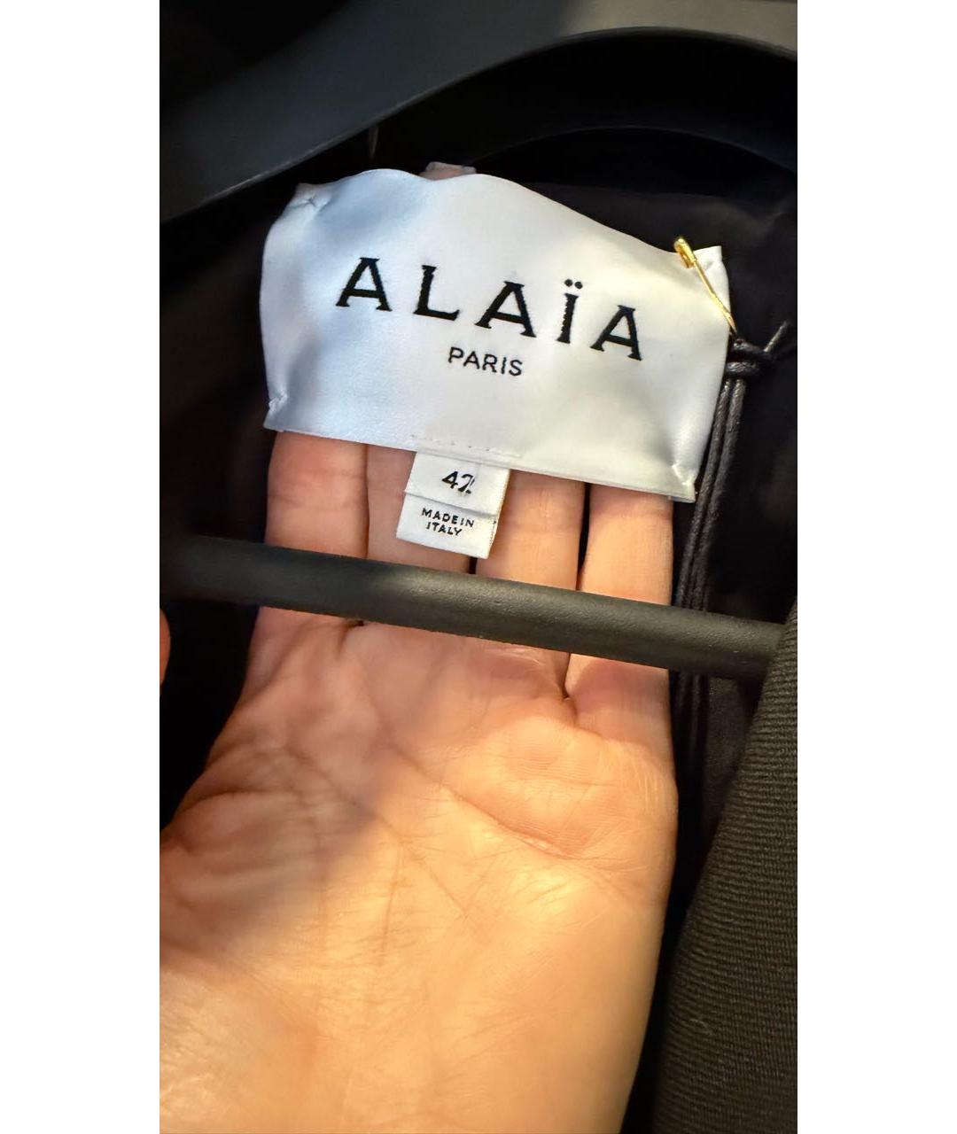 ALAIA Черное шерстяное пальто, фото 3