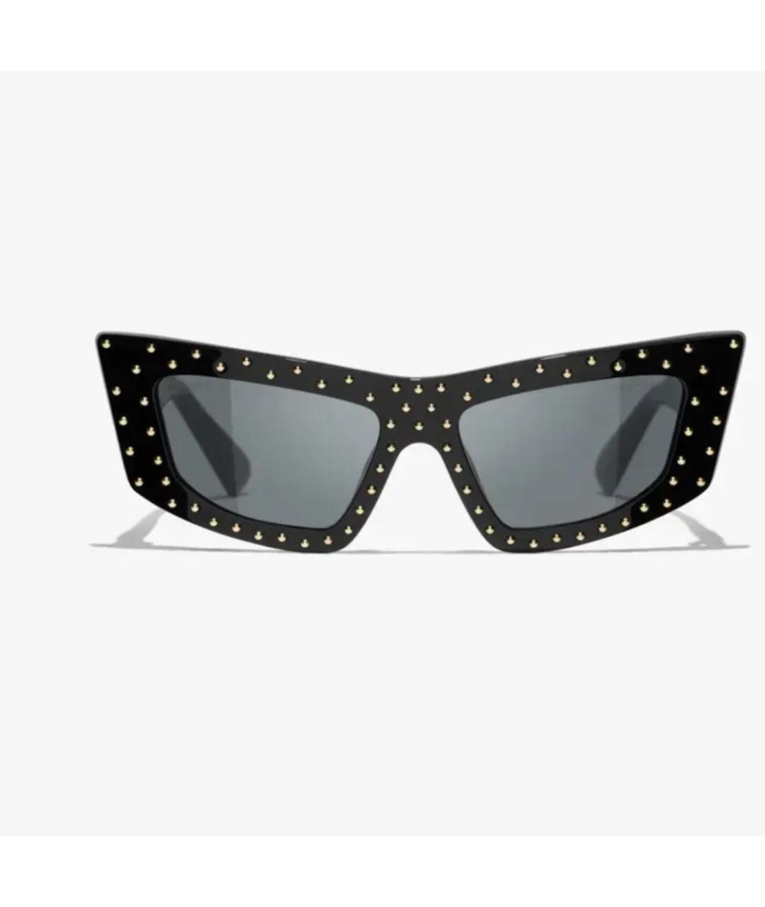CHANEL Черные пластиковые солнцезащитные очки, фото 3