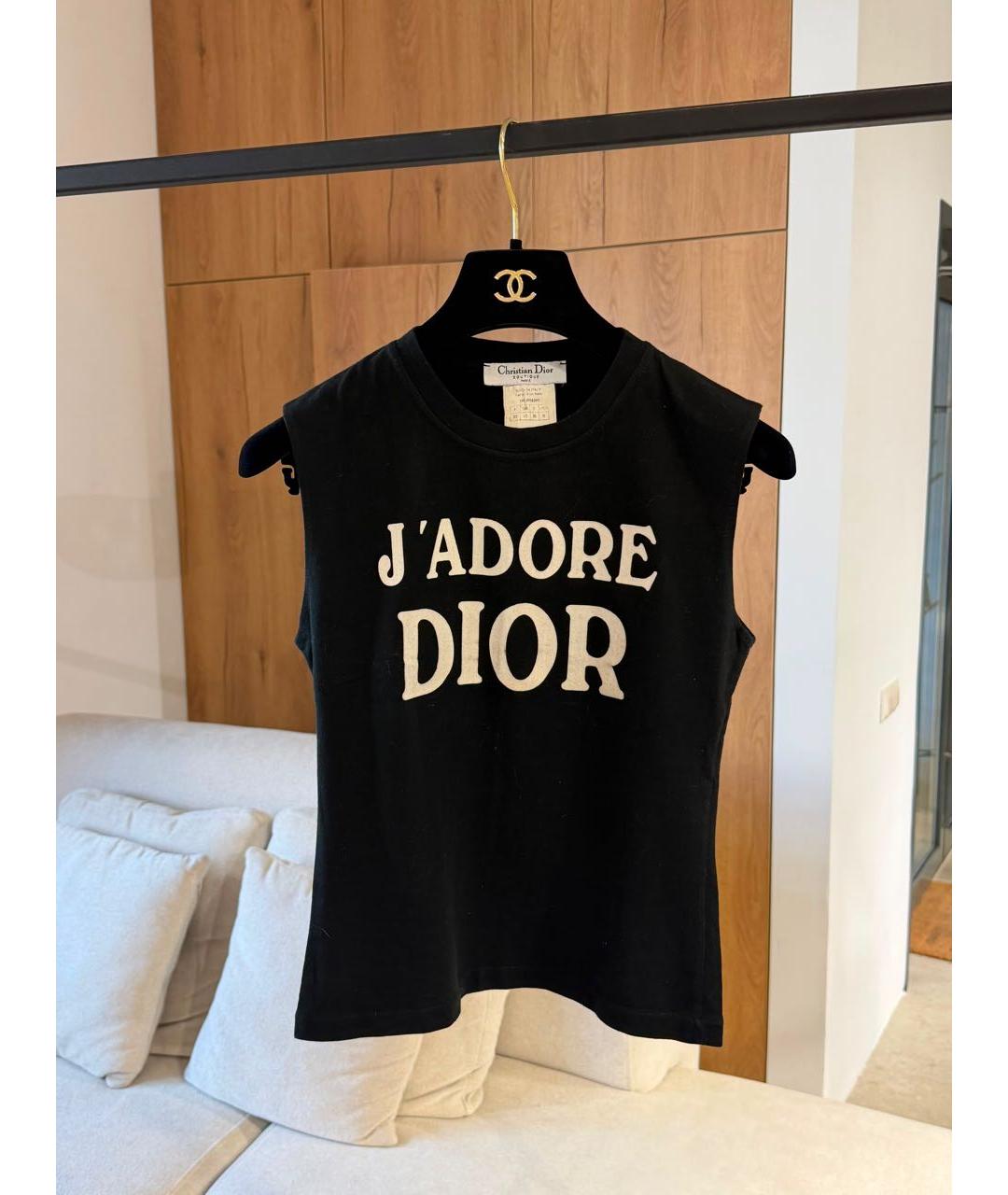 CHRISTIAN DIOR Черная майка, фото 3