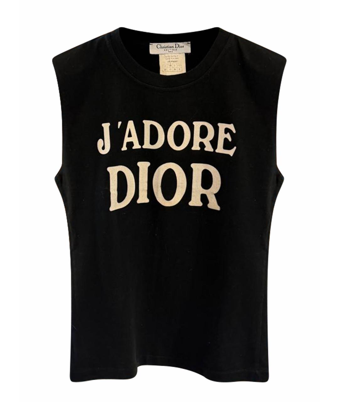 CHRISTIAN DIOR Черная майка, фото 1