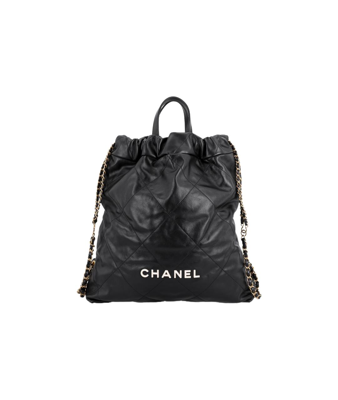 CHANEL Черный кожаный рюкзак, фото 6