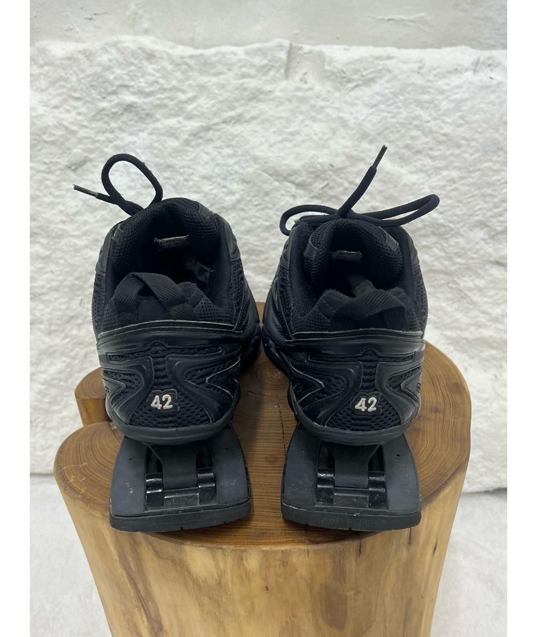 BALENCIAGA Черные текстильные низкие кроссовки / кеды, фото 4