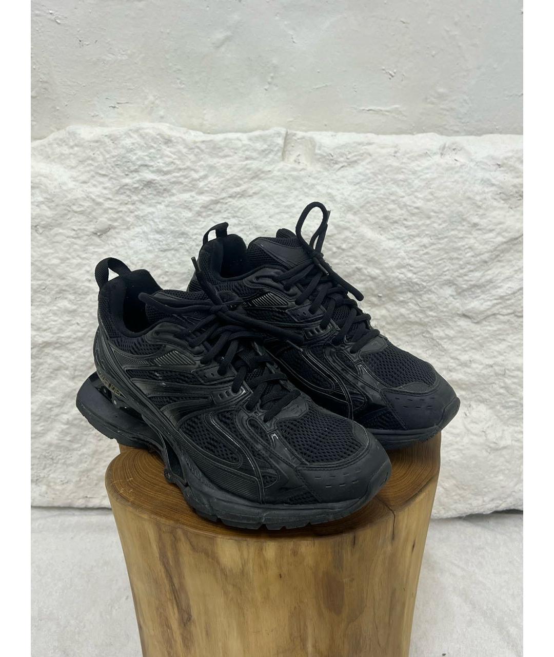 BALENCIAGA Черные текстильные низкие кроссовки / кеды, фото 2