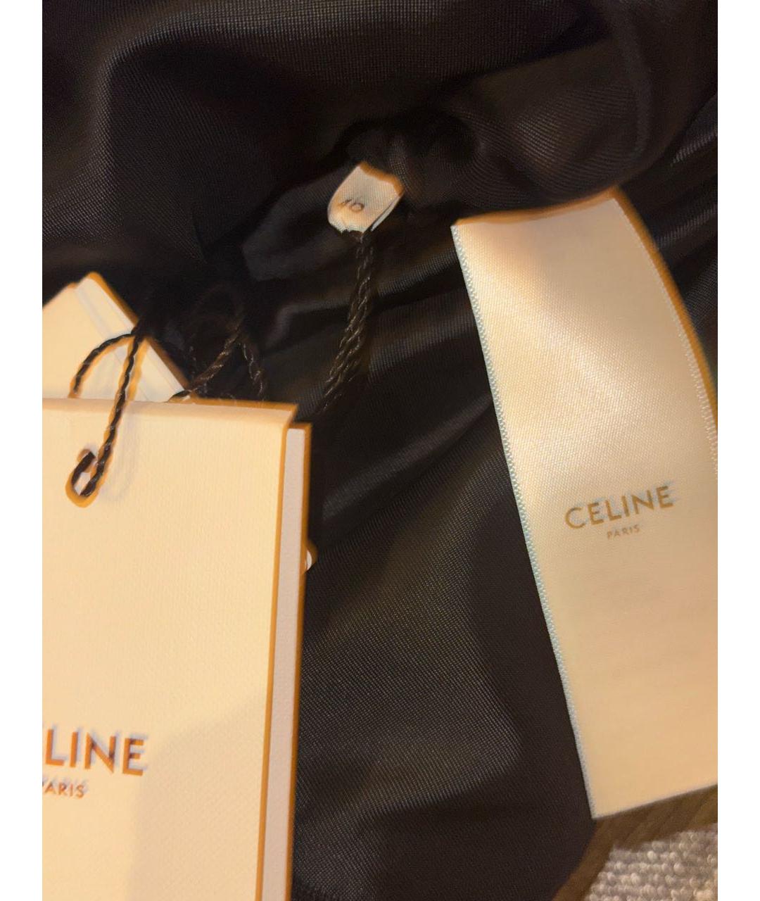 CELINE Черное шерстяное коктейльное платье, фото 4