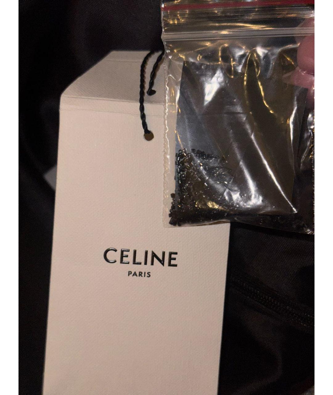 CELINE Черное шерстяное коктейльное платье, фото 6
