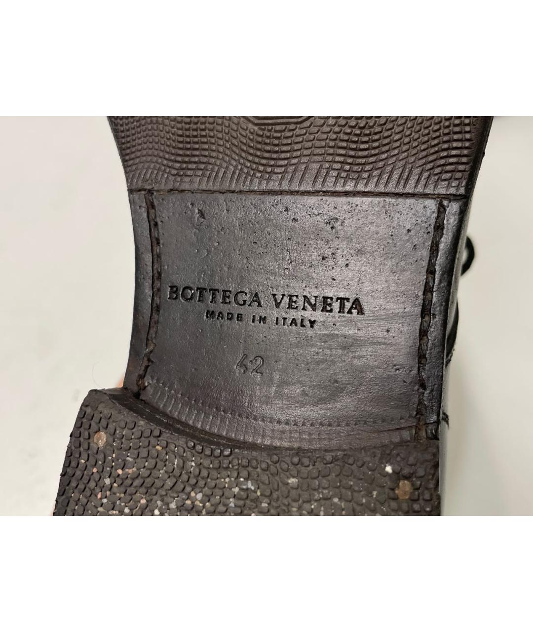 BOTTEGA VENETA Черные кожаные туфли, фото 5