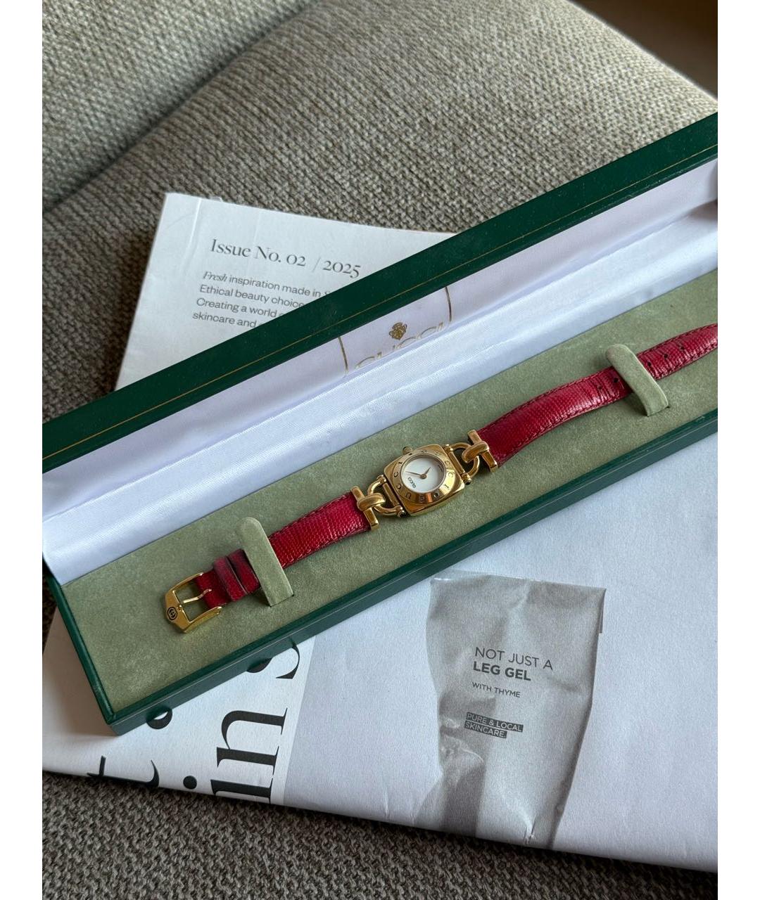 GUCCI Золотые позолоченные часы, фото 6