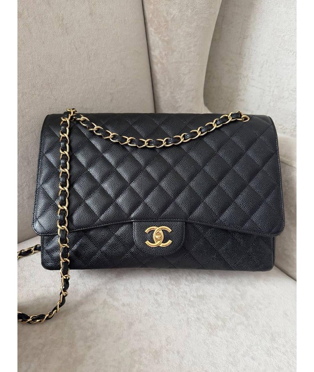 CHANEL Черная кожаная сумка через плечо, фото 3