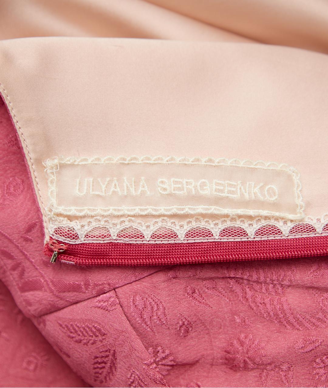 ULYANA SERGEENKO Розовое хлопковое коктейльное платье, фото 3