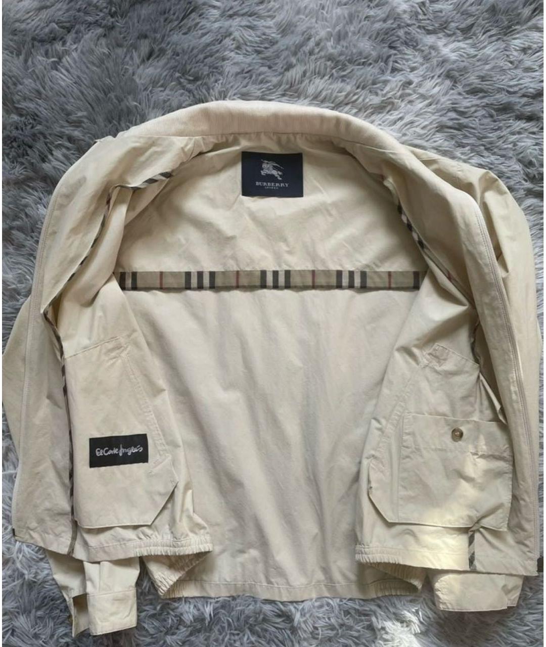 BURBERRY Бежевая хлопковая куртка, фото 4