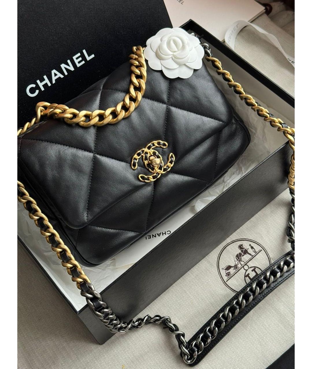 CHANEL Черная кожаная сумка через плечо, фото 2