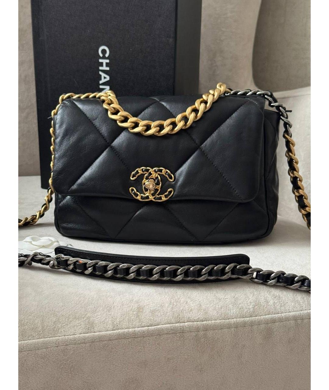 CHANEL Черная кожаная сумка через плечо, фото 3