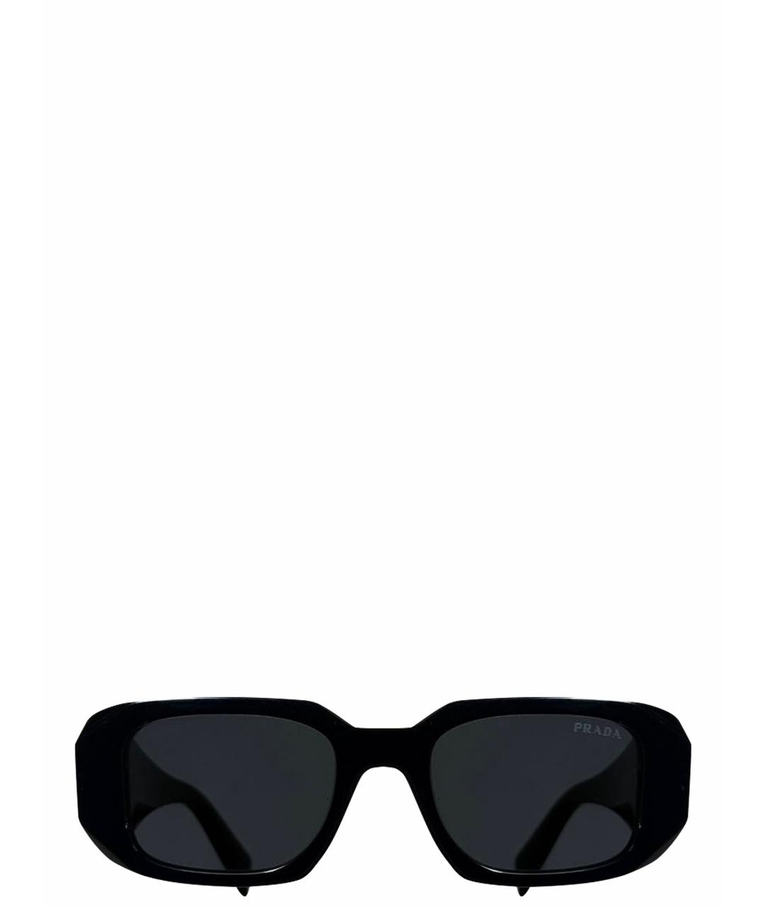 PRADA Черные пластиковые солнцезащитные очки, фото 1