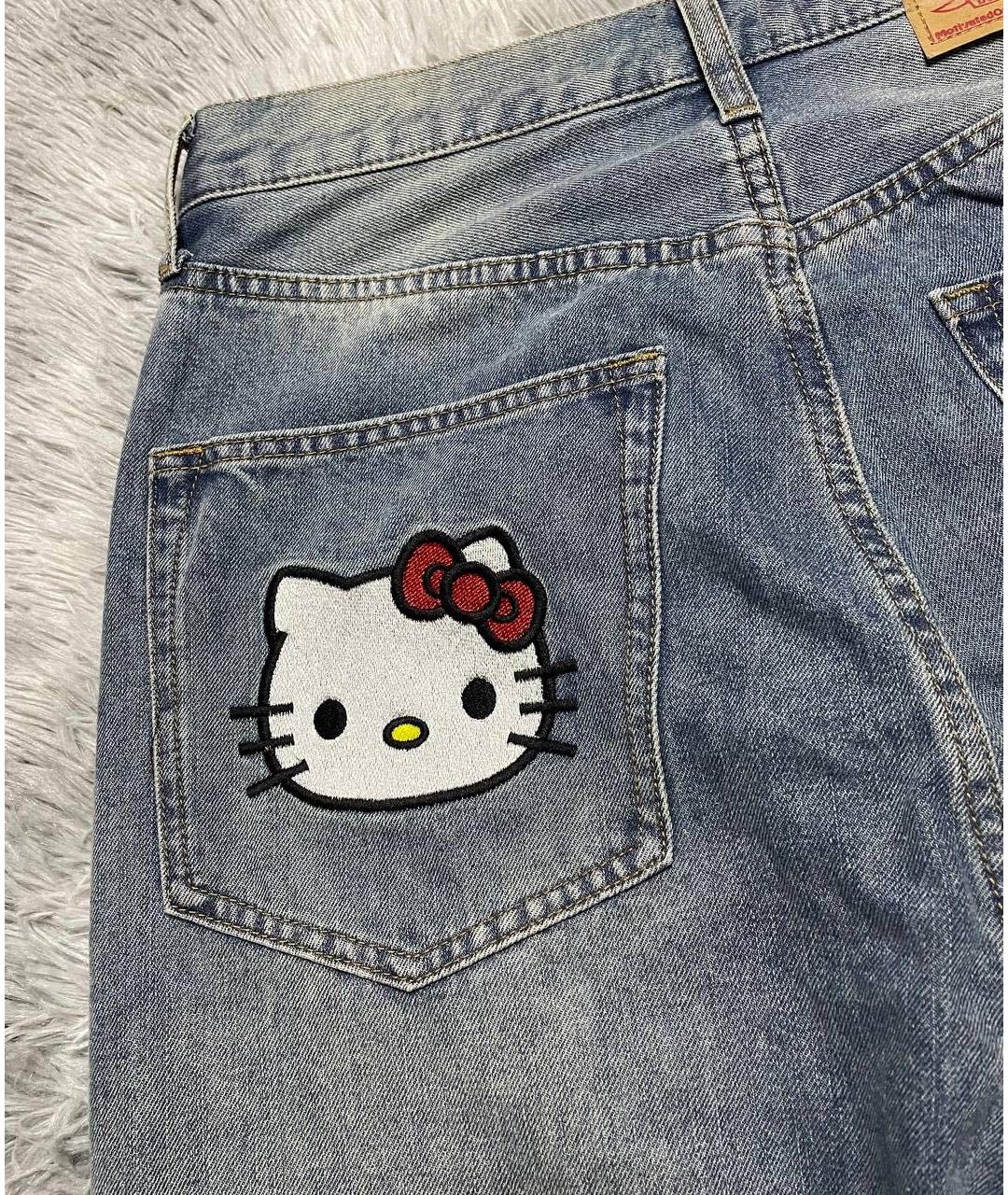 BAPE Синие хлопковые джинсы, фото 6
