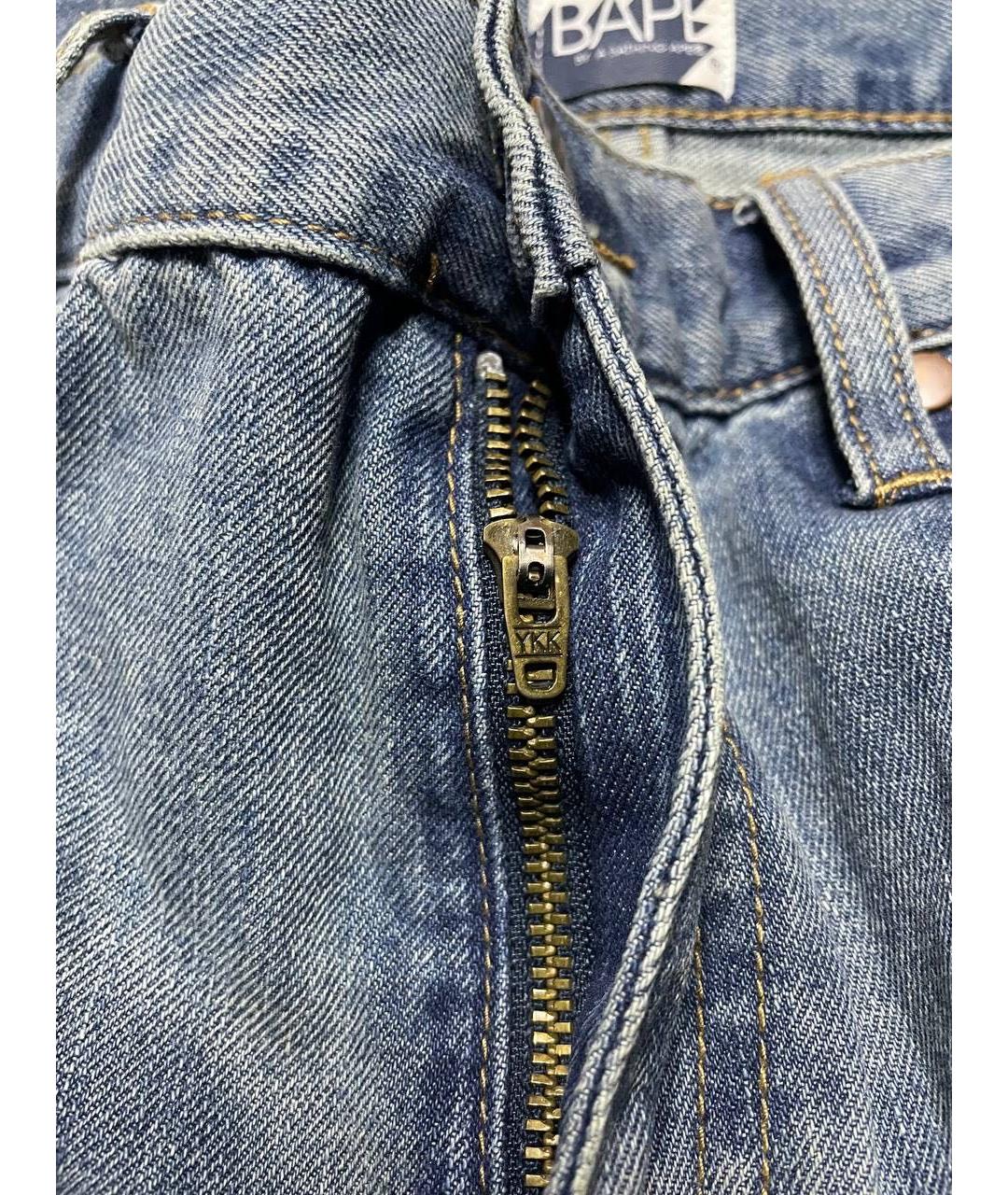 BAPE Синие хлопковые джинсы, фото 4