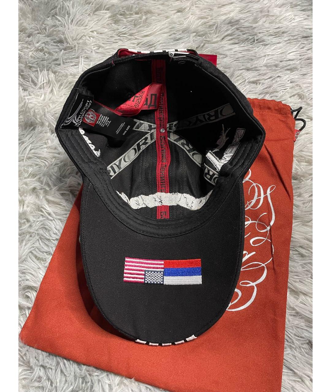 YORI SPORT Черная хлопковая кепка/бейсболка, фото 2