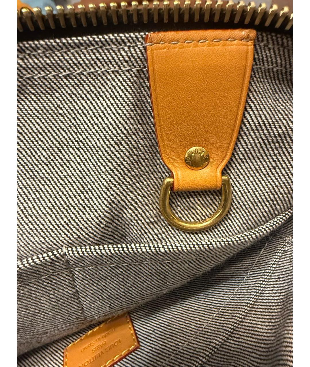 LOUIS VUITTON Коричневая деним сумка на плечо, фото 7