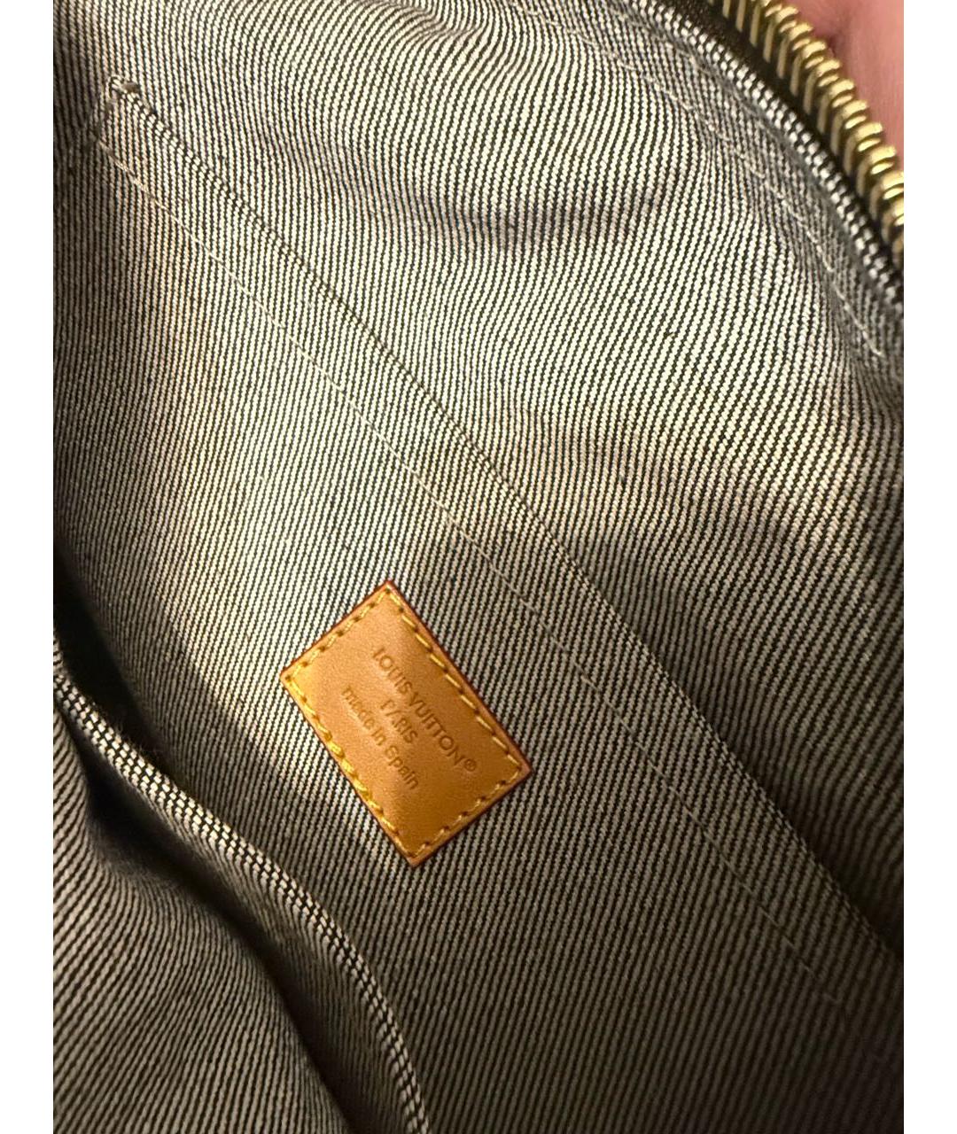 LOUIS VUITTON Коричневая деним сумка на плечо, фото 6