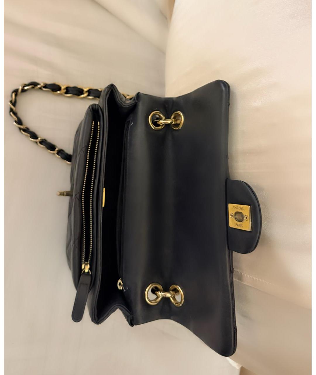 CHANEL Черная кожаная сумка через плечо, фото 4